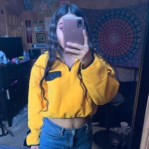 Yellow cropped sweater